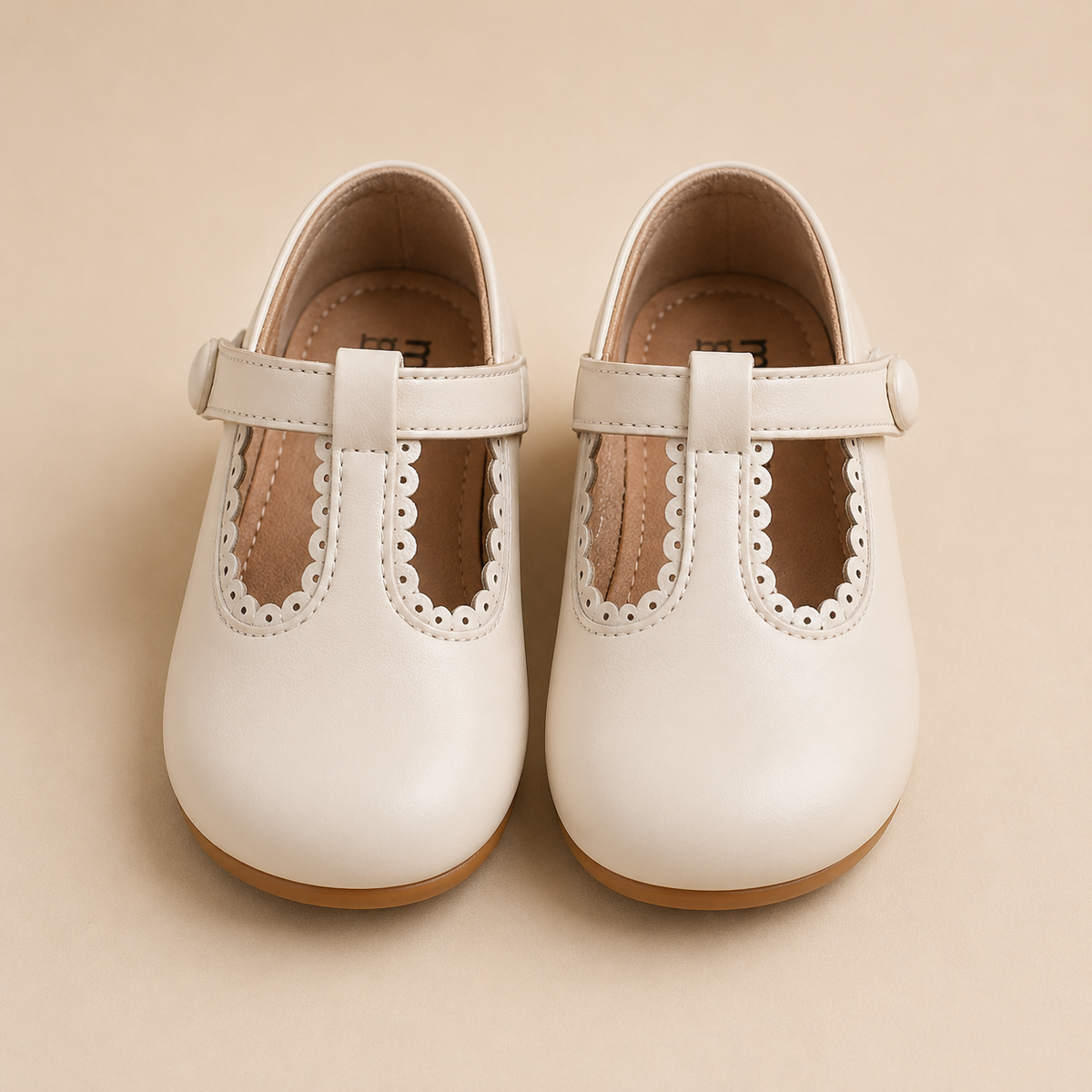 Ballerine fille simili cuir bride scratch festons cérémonie