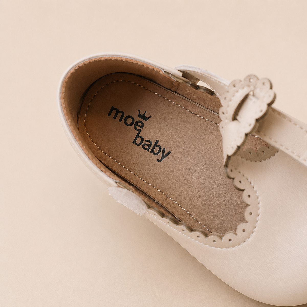 Ballerine fille simili cuir bride scratch festons cérémonie