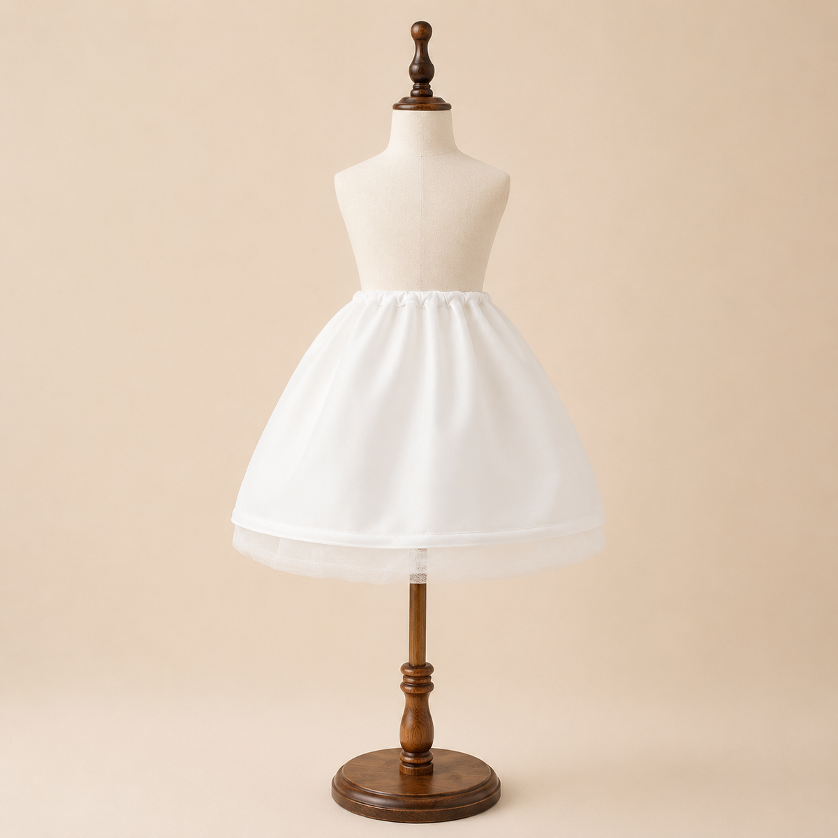 Jupon blanc fillette ajustable taille unique cérémonie 43-45 cm