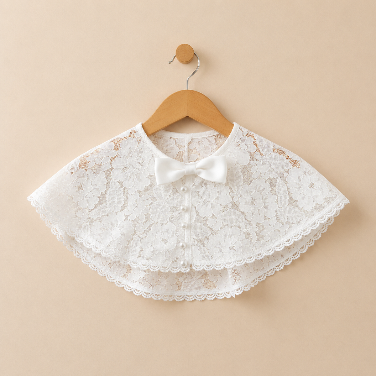 Ensemble robe et capelet dentelle bébé blanc baptême 2 pièces