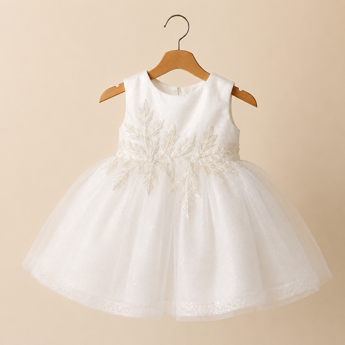 Robe de cérémonie fille ivoire sequins demoiselle d'honneur mariage